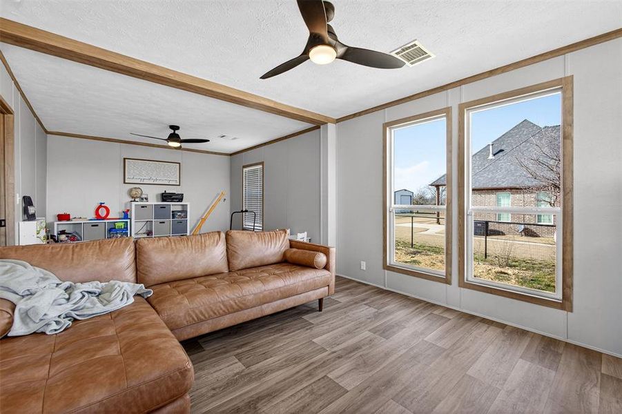 Furnished interior view inside a new home in , Ponder (Image 15).