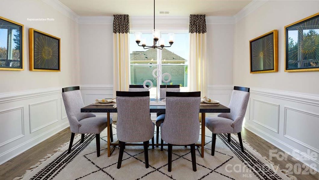 Furnished interior view inside a new home in Falls Cove, Troutman (Image 37).