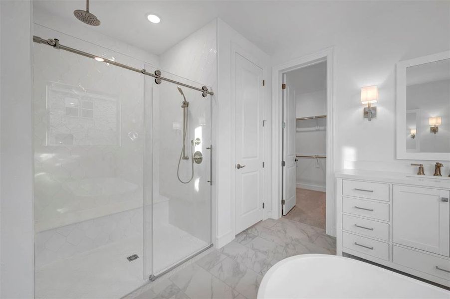 Furnished interior view inside a new home in Kreymer at the Park, Wylie (Image 15).