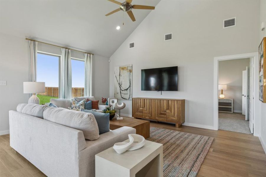 Living Room in the Winters home plan by Trophy Signature Homes  REPRESENTATIVE PHOTO
