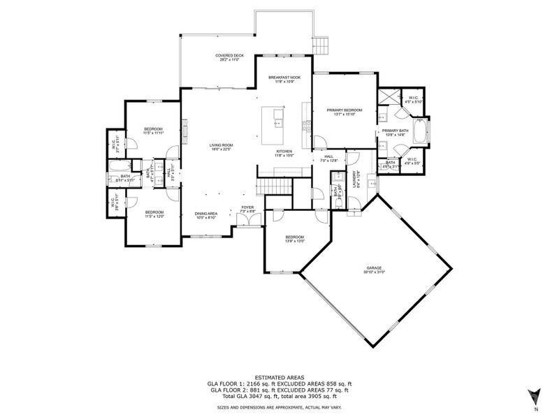 2D floor plan layout of this home in , Hickory, NC (Image 4).