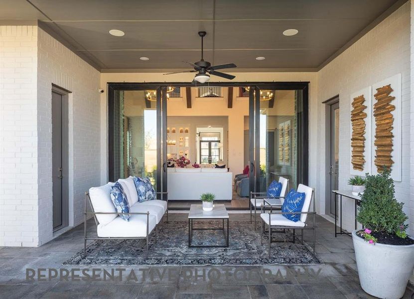 Exterior details and patio area of a home in Mustang Lakes, Celina (Image 2).