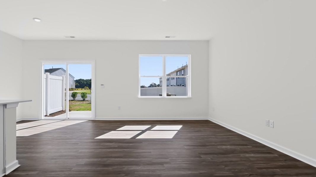 Spacious, unfurnished interior of a new home in The Townes at Honeycutt Oaks, Angier (Image 9). Spacious, unfurnished interior of a new home in The Townes at Honeycutt Oaks, Angier (Image 9).