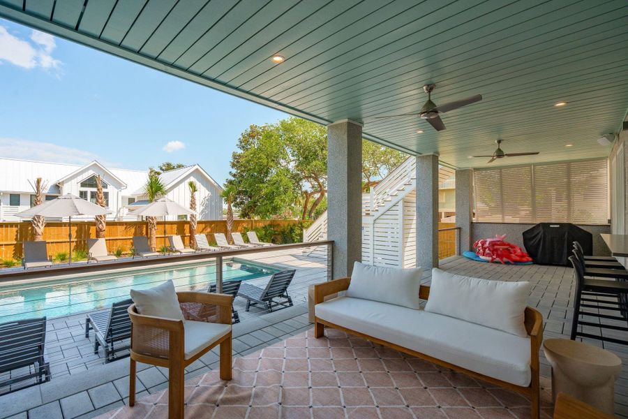 Exterior details and patio area of a home in , Isle Of Palms (Image 36).