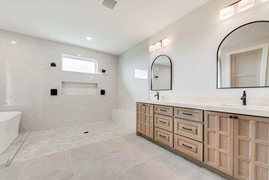 Primary large walk-in shower Primary large walk-in shower