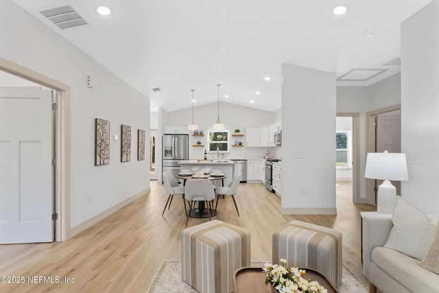 Furnished interior view inside a new home in , San Mateo (Image 9). Furnished interior view inside a new home in , San Mateo (Image 9).