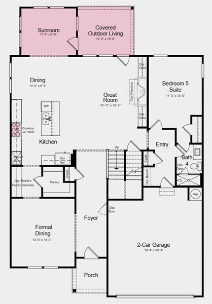 2D floor plan layout of this home in Bennett Farm, Loganville, GA (Image 4).