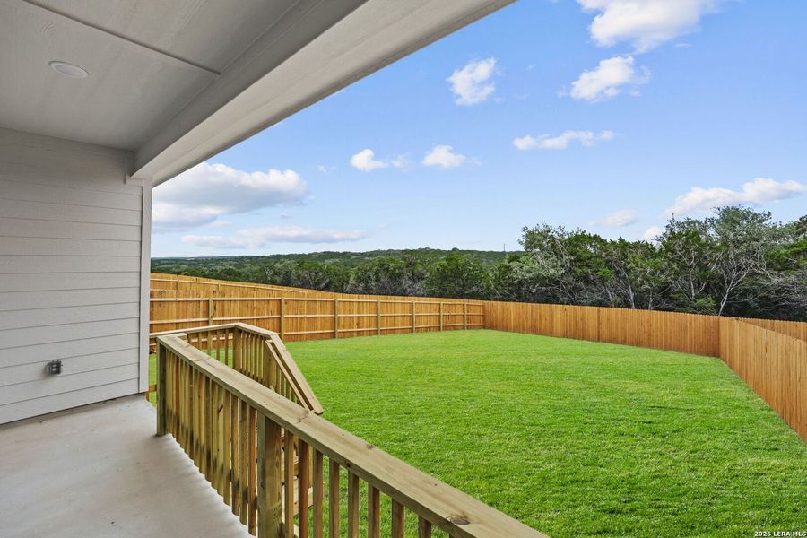 Exterior details and patio area of a home in Waterwheel, San Antonio (Image 3).