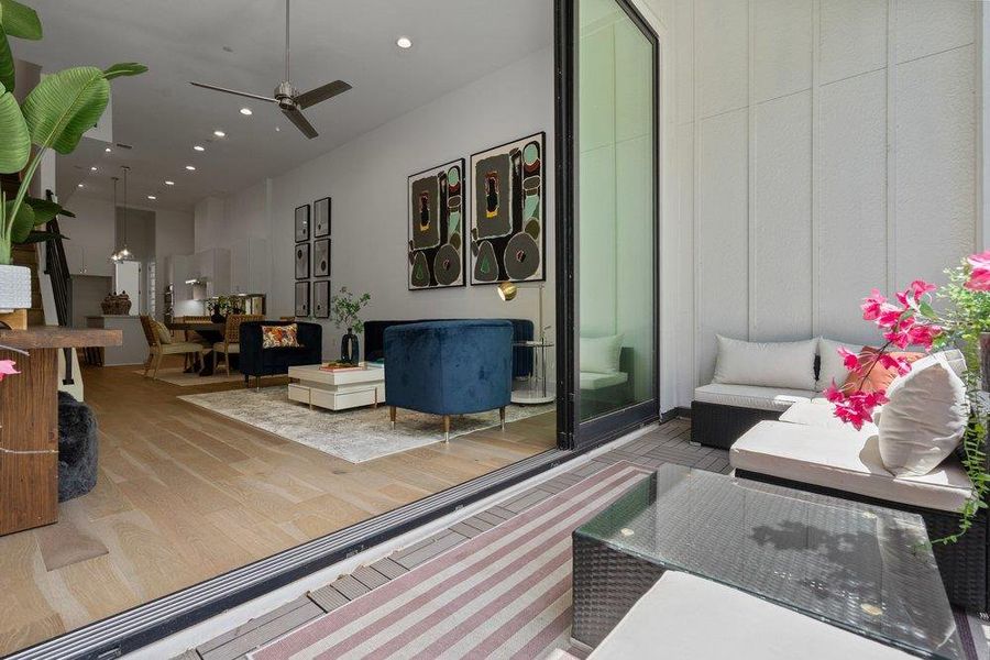 Furnished interior view inside a new home in Bluebonnet Lofts, Austin (Image 17). Furnished interior view inside a new home in Bluebonnet Lofts, Austin (Image 17).