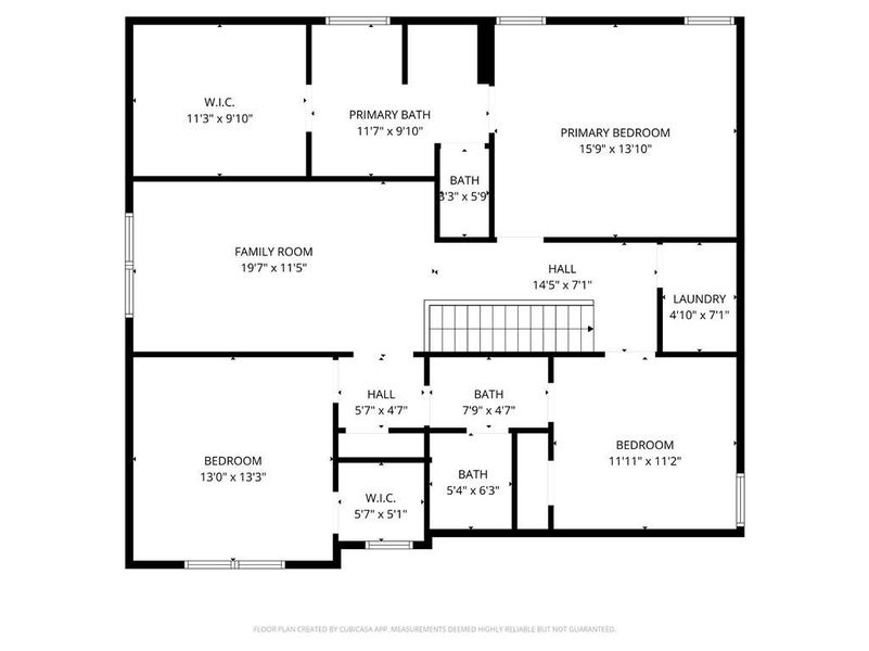 2D floor plan layout of this home in Alcovy Estates, Monroe, GA (Image 6).