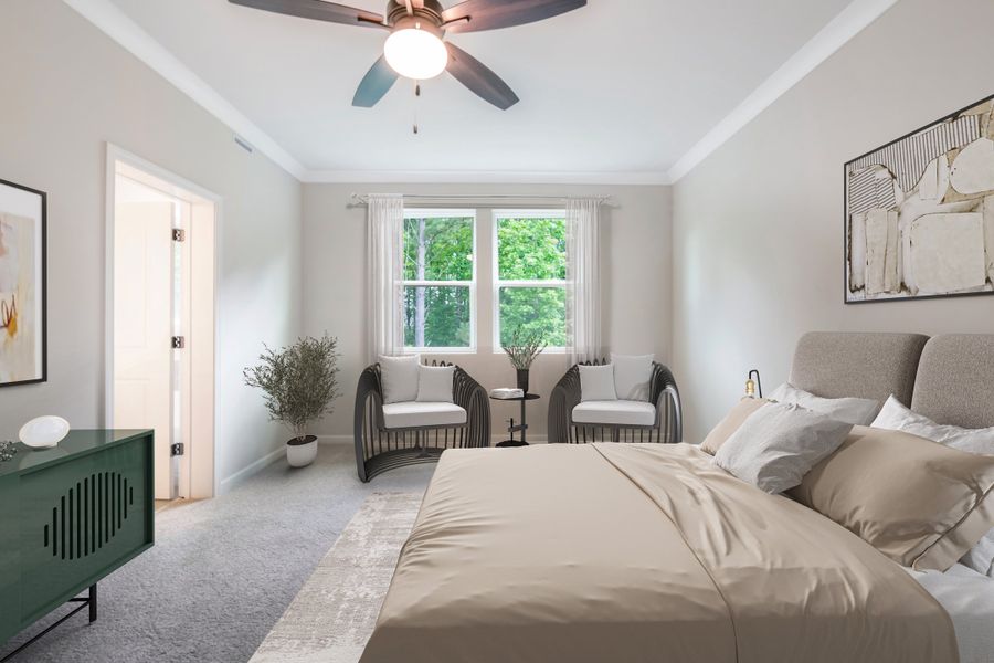 Representative furnished interior of a home built from the Fulton Ii by Beazer Homes in Easton Walk, Lawrenceville (Image 10).
