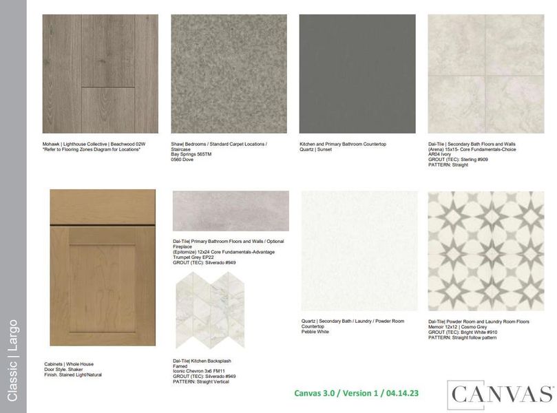 125 Las Posas Drive design selections! This home is currently under construction and selections are subject to change.