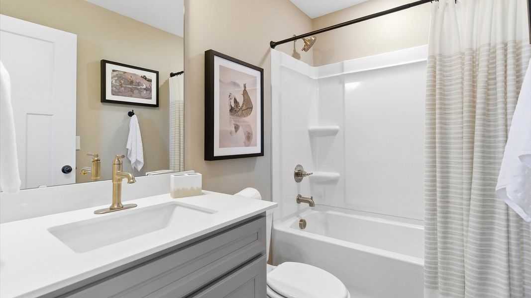 Representative furnished interior of a home built from the Kendrick by DRB Homes in Wells Crossing, Seneca (Image 37).