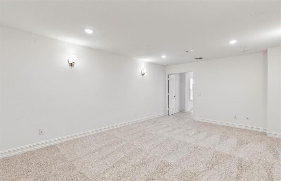 Media room on second floor Media room on second floor