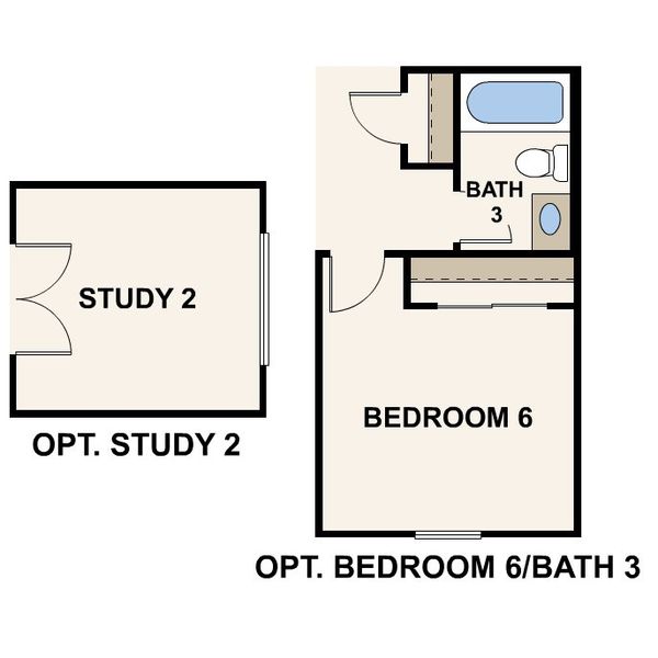 2D floor plan layout for the Trinity by Century Communities in The Foothills Collection at Rancho Vista, Sun City, AZ (Image 4).