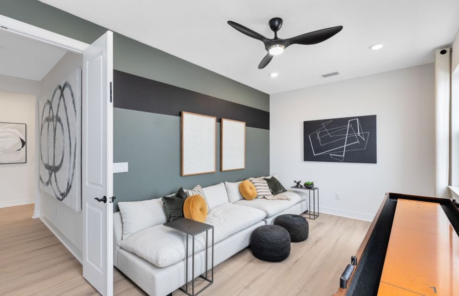 Representative furnished interior of a home built from the Serena by Pulte Homes in Westerly Park at Wildlight, Wildlight (Image 14).