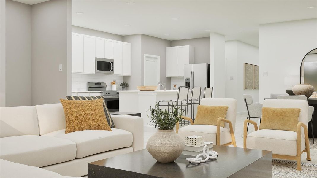 Furnished interior view inside a new home in River Bridge Ranch, San Marcos (Image 22).