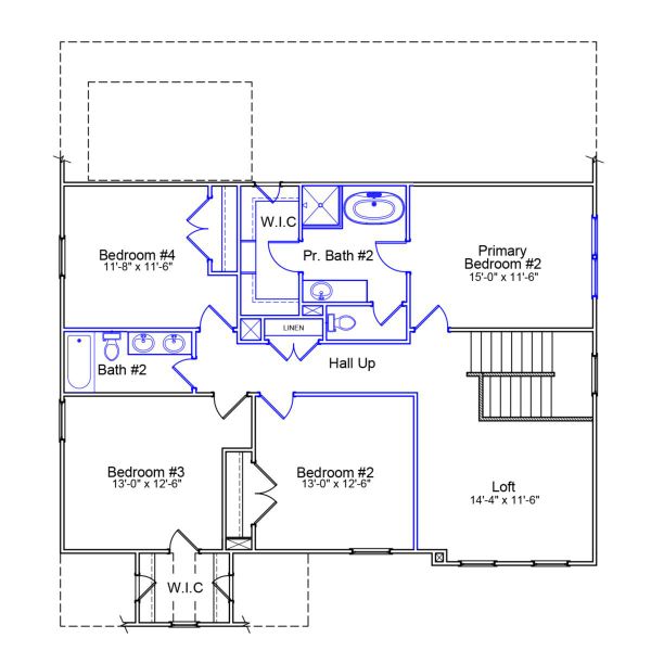 2D floor plan layout of this home in Pebble Branch, Chapin, SC (Image 3).