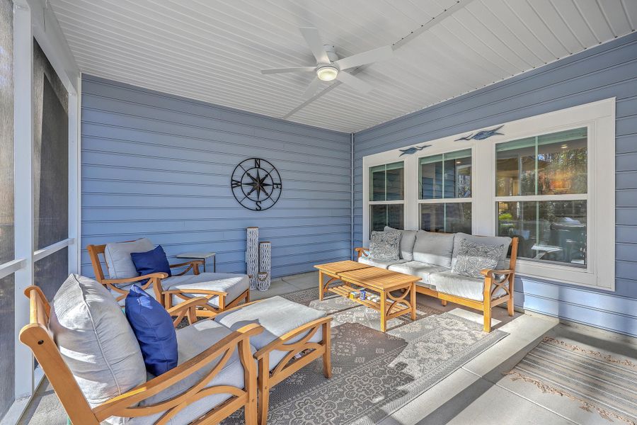 Exterior details and patio area of a home in Horizons at Summers Corner | 55+: The Legends, Summerville (Image 22).