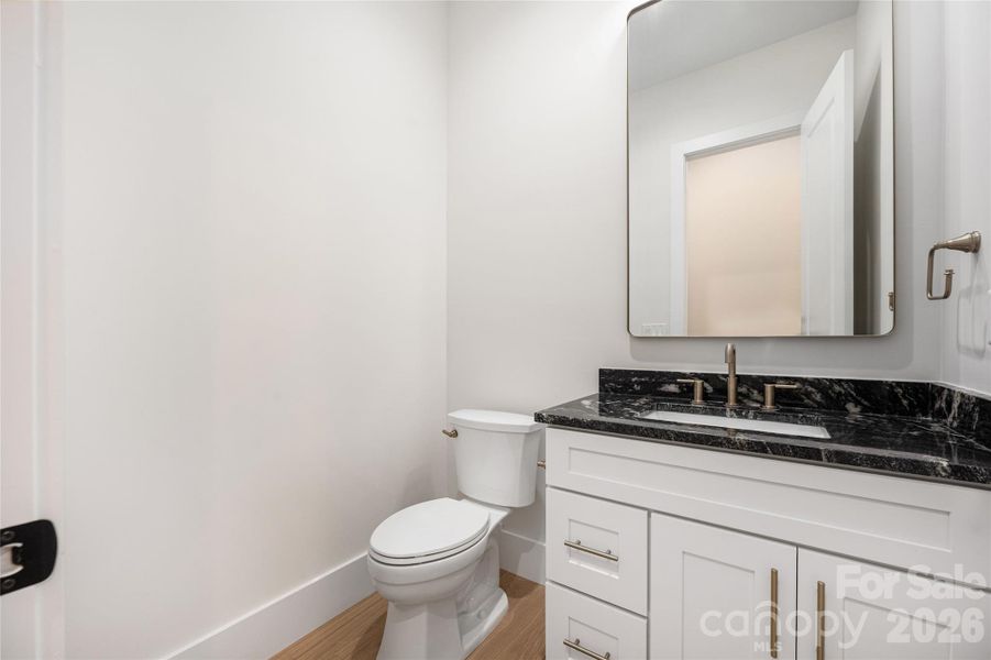 Main level powder room.