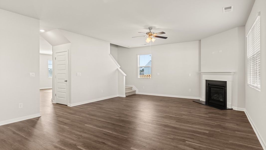 Representative unfurnished interior of a home built from the Mansfield by D.R. Horton in Southwind Village, Evans (Image 21).