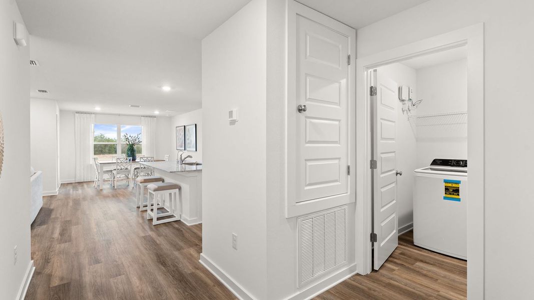Furnished interior view inside a new home in Magnolia at the Bluffs Phase 3, Freeport (Image 7).