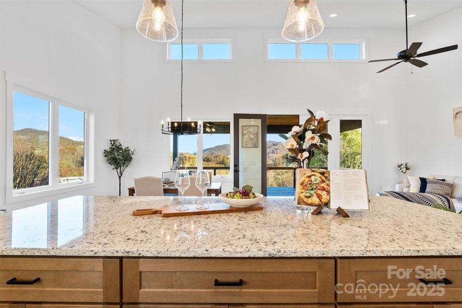 Breakfast bar with views Breakfast bar with views