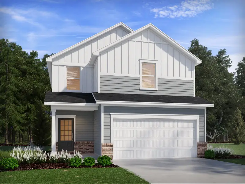 Front exterior of a new home in Hemingway - Reserve Series, Cumming, GA, highlighting curb appeal (Image 1).
