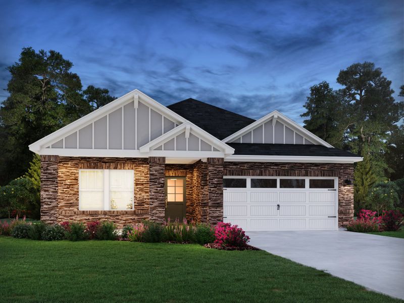 Representative exterior photo of a completed home built from the Gibson by Meritage Homes in Brighton Springs, York, SC (Image 14). Representative exterior photo of a completed home built from the Gibson by Meritage Homes in Brighton Springs, York, SC (Image 14).