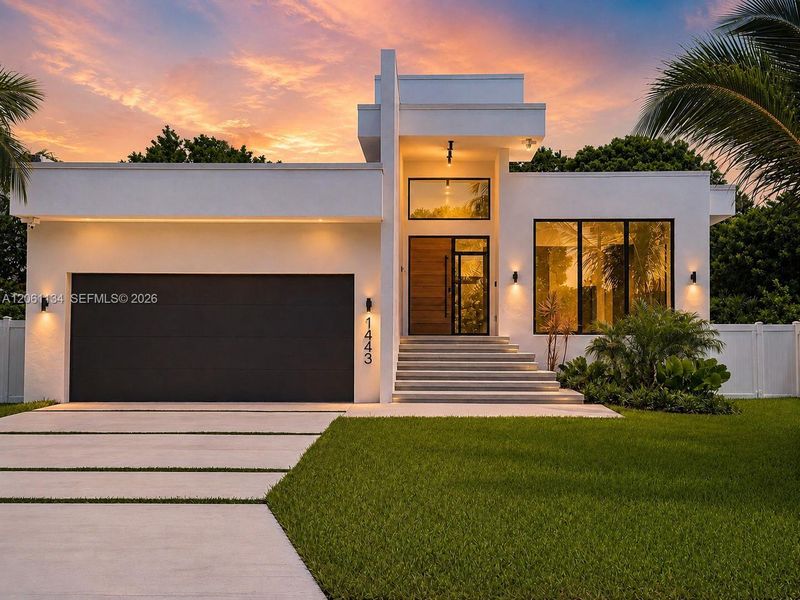 Front exterior of a new home in , Hollywood, FL, highlighting curb appeal (Image 8). Front exterior of a new home in , Hollywood, FL, highlighting curb appeal (Image 8).