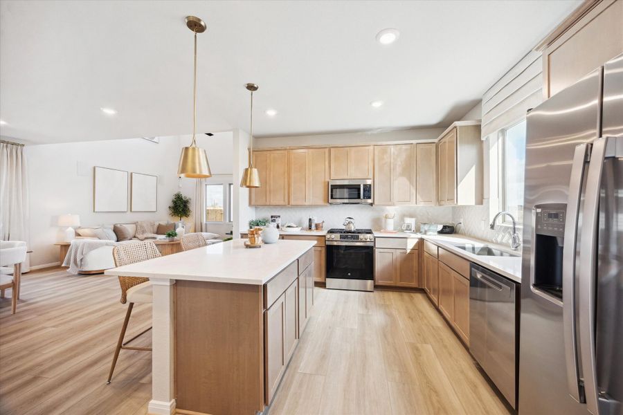 Representative furnished interior of a home built from the Jefferson (T) by Autograph Homes in Aldeana, Bonney (Image 6).