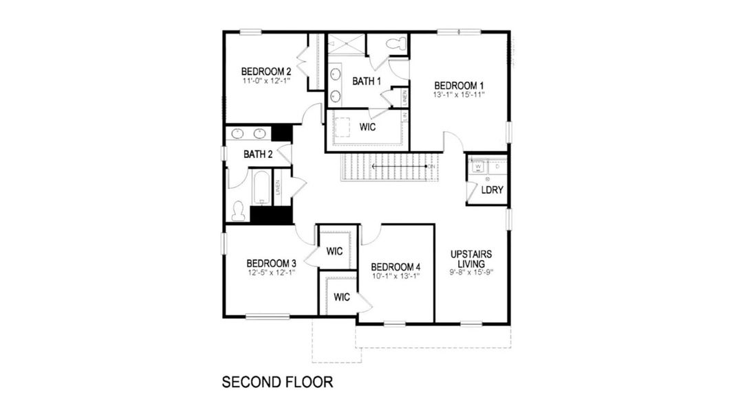 2D floor plan layout of this home in Vista Meadows, Fort Lupton, CO (Image 4).