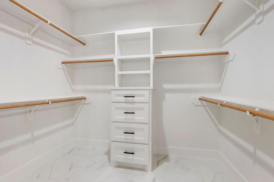One of 2 closets in the primary suite