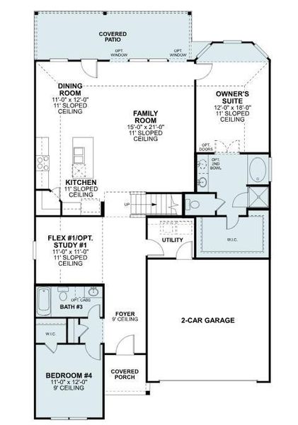 2D floor plan layout of this home in Magnolia Ridge, Magnolia, TX (Image 5).