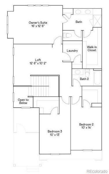 2D floor plan layout of this home in Parterre, Thornton, CO (Image 2).