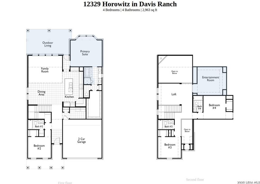 2D floor plan layout of this home in Davis Ranch, San Antonio, TX (Image 5). 2D floor plan layout of this home in Davis Ranch, San Antonio, TX (Image 5).