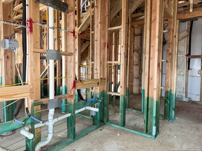 In-progress construction of a new home in Cordova Trails, Seguin, TX (Image 39).