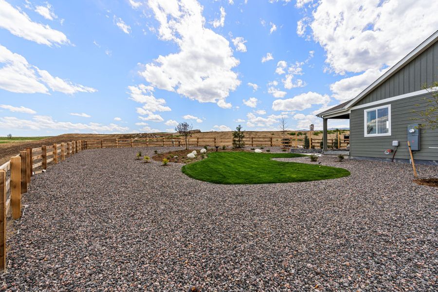 Representative exterior photo of a completed home built from the Boulder by Taylor Morrison in The Town Collection at Independence, Elizabeth, CO (Image 20).