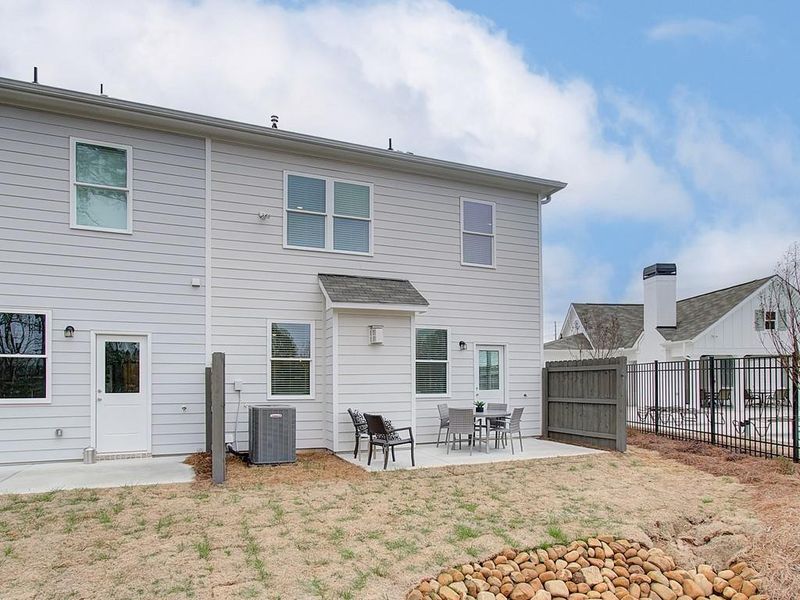 Exterior details and patio area of a home in Cherokee Township, Acworth (Image 3).