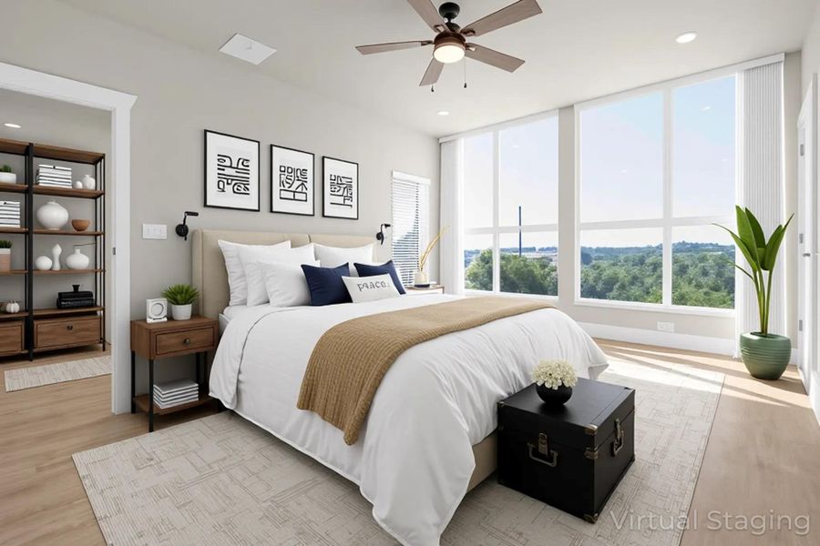 Virtually Staged primary bedroom