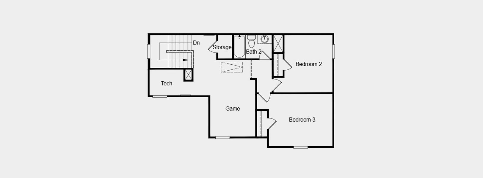 2D floor plan layout of this home in River Ridge, Crandall, TX (Image 3).