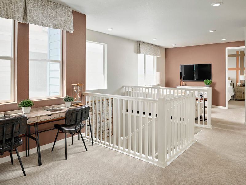 Representative furnished interior of a home built from the 3 by Tri Pointe Homes in Sugar Mill Village, Longmont (Image 31).