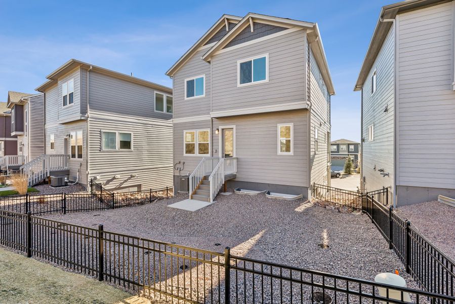 Exterior details and patio area of a home in Trailside at Cottonwood Creek, Colorado Springs (Image 3).