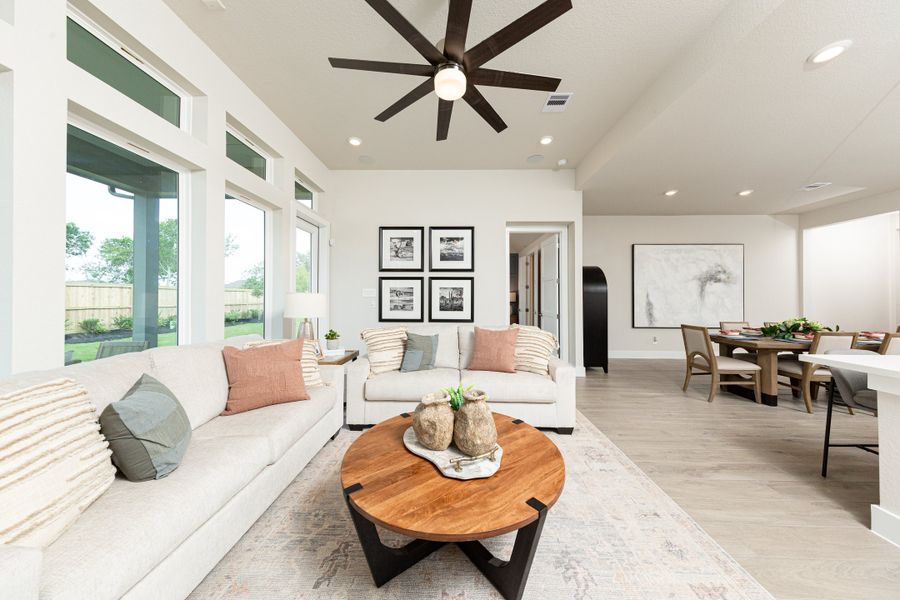 Representative furnished interior of a home built from the Serendipity by Beazer Homes in Meridiana, Manvel (Image 9). Representative furnished interior of a home built from the Serendipity by Beazer Homes in Meridiana, Manvel (Image 9).