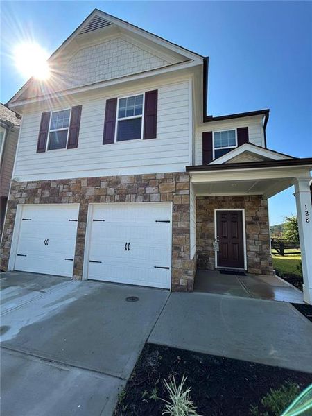 Front exterior of a new home in , Dawsonville, GA, highlighting curb appeal (Image 17). Front exterior of a new home in , Dawsonville, GA, highlighting curb appeal (Image 17).