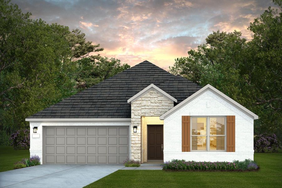 Representative exterior photo of a completed home built from the Arapaho by Pulte Homes in Corley Farms, Boerne, TX (Image 8).