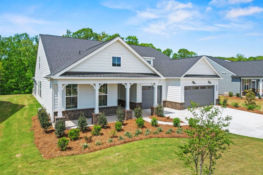 Front exterior of a new home in Carolina Riverside, Belmont, NC, highlighting curb appeal (Image 32).
