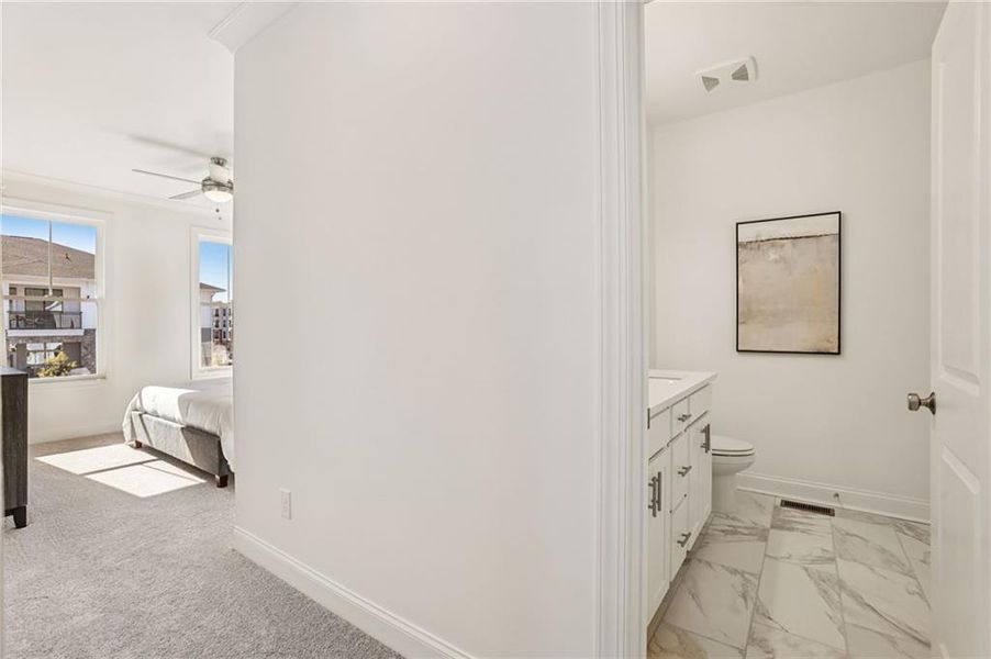 Furnished interior view inside a new home in Market Square at Sawnee Village, Cumming (Image 17).