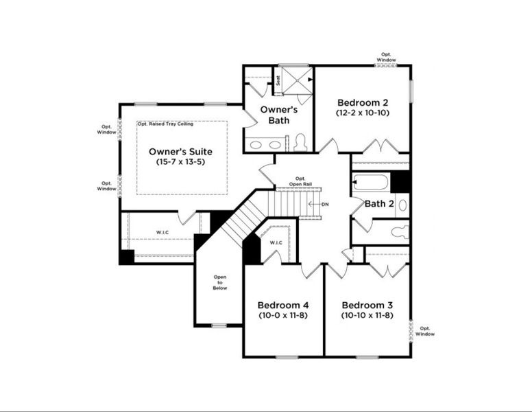 2D floor plan layout of this home in Creeks at Midway, Anderson, SC (Image 6).