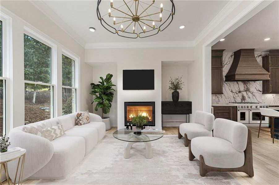 Furnished interior view inside a new home in , Suwanee (Image 11).